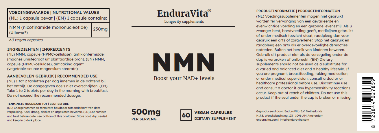 NMN Cápsulas 60x250mg