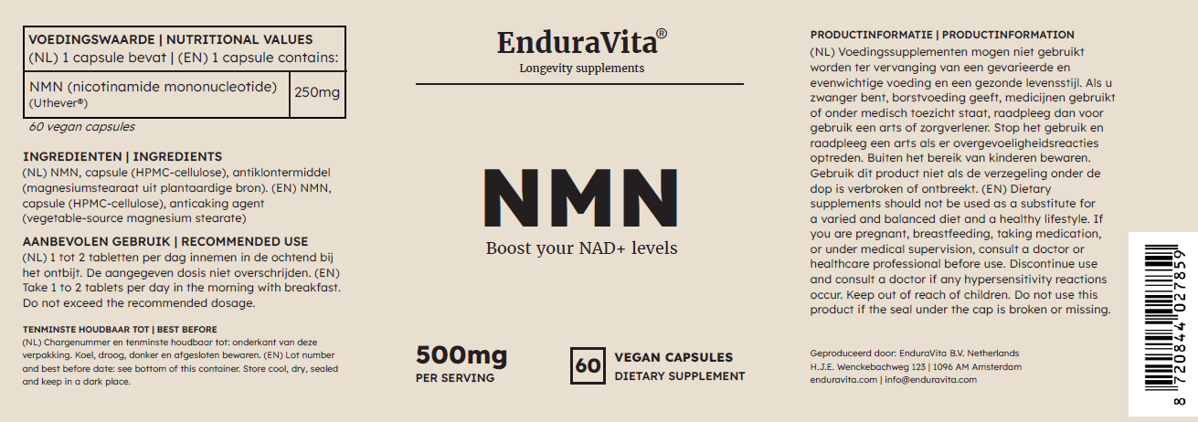 NMN Cápsulas 60x250mg-G2