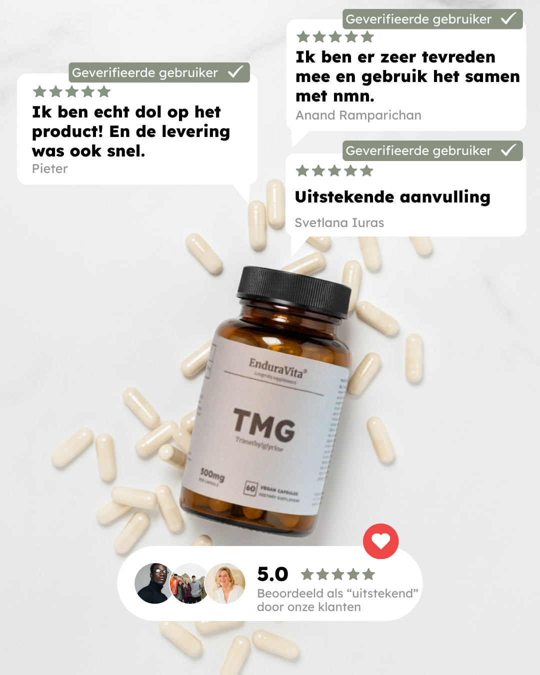 cápsulas de TMG 500mg