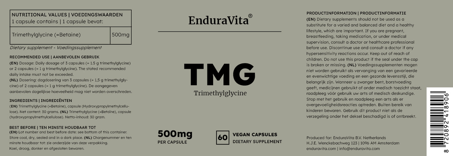 TMG cápsulas 500 mg
